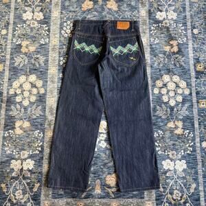 Y2K Roca wear Baggy Embroidered Jeans